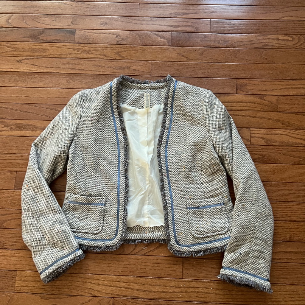 Blue Knitted Blazer